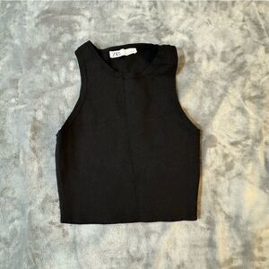 Zara Black Sleeveless Crop Top

#1258
